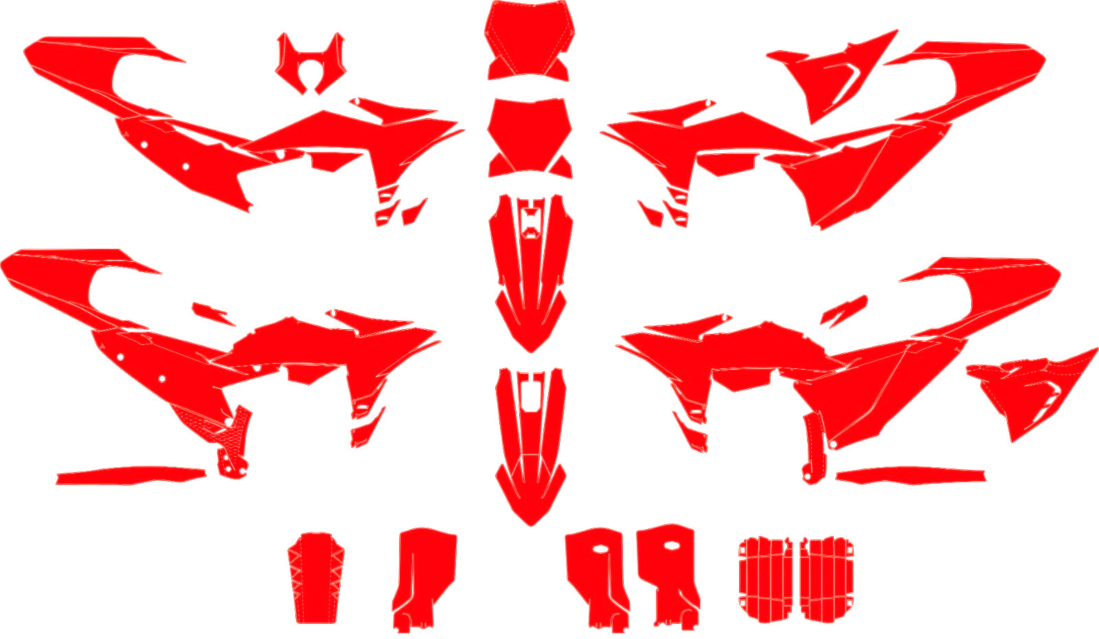 Vector template KTM SX SXF XCF ALL MODELS 2025 – 2026 escala 1:1 125 onwards