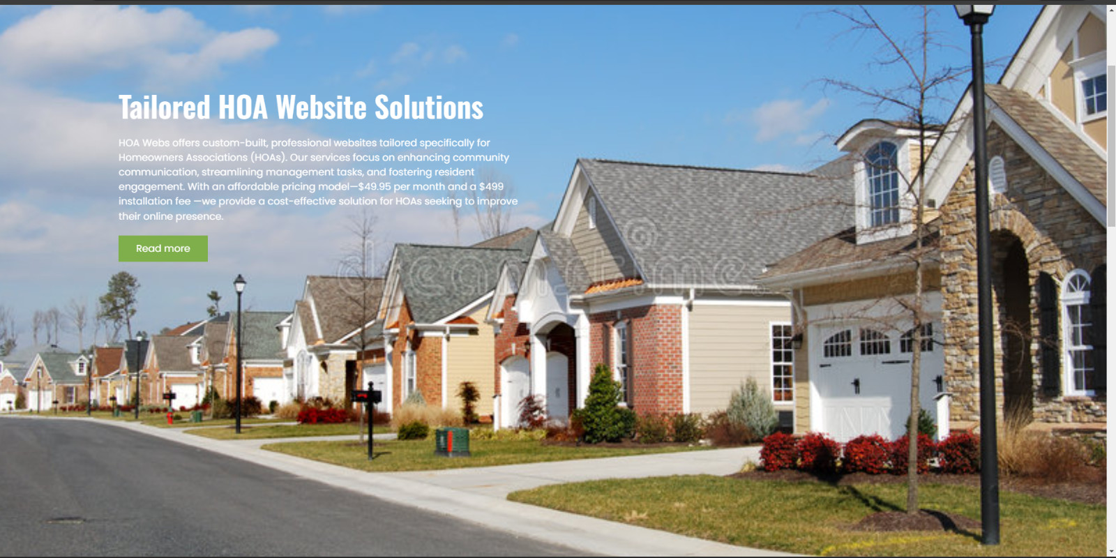 Home Owners Association Websites for Home Owners Associations that are modern.