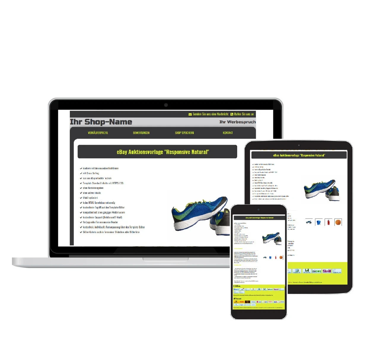 Mobile Responsive eBay Listing Template Gallery Html Professional Design