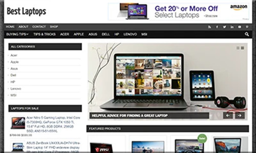Best Laptops Pre-made Affiliate Blog