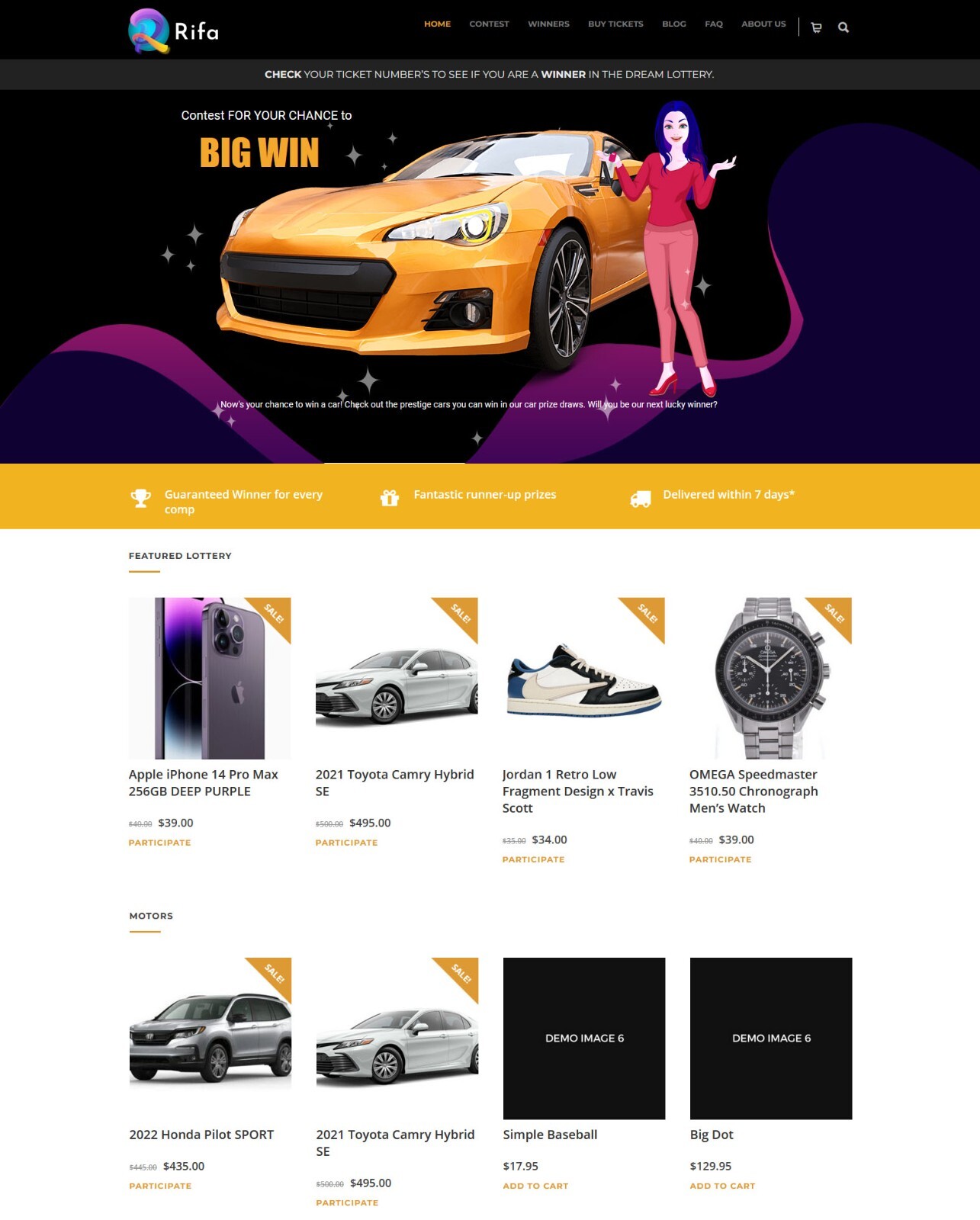 Online Business, Competition Raffle Lottery Website – Make Money Instantly
