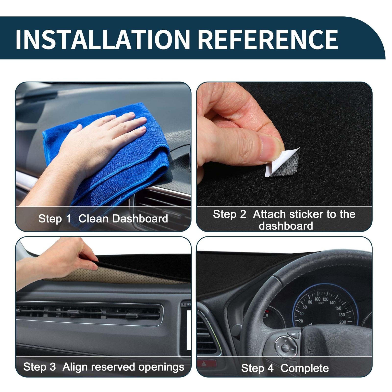 Dash Cover for Jeep Patriot Non-Slip Dash Cover Mat | Front Dash Cover Mat Bl…