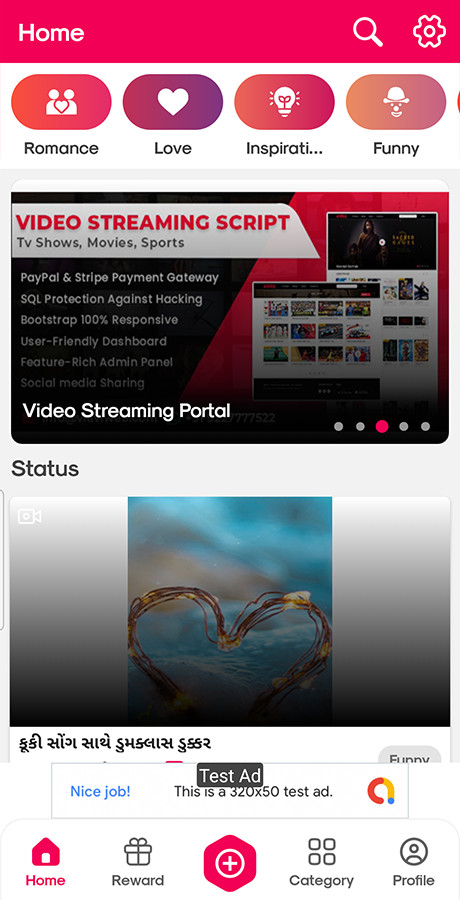 Android Status App + PHP Admin Panel | Video GIF Quotes Image Platform | AdMob