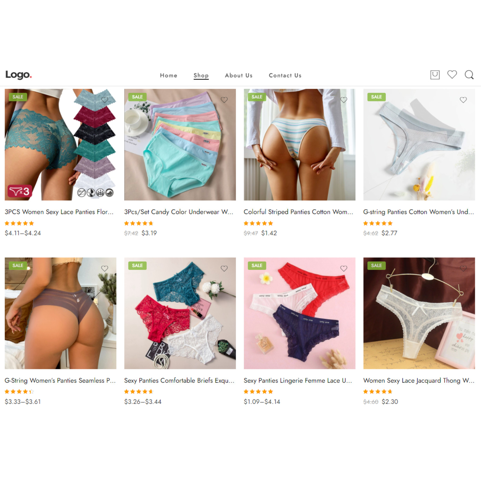 Women’s Panties Store, DropShipping Affiliate Website, Free Hosting+Products