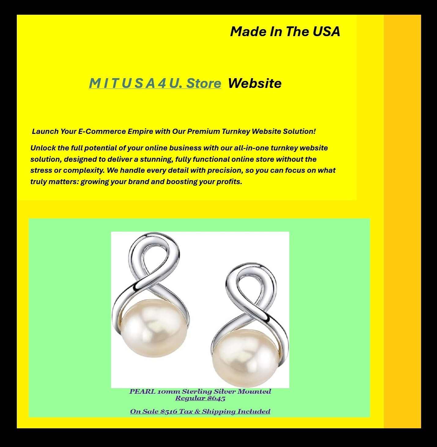 M I T U S A 4 U. Store Established Profitable Turn-key Online Business Website