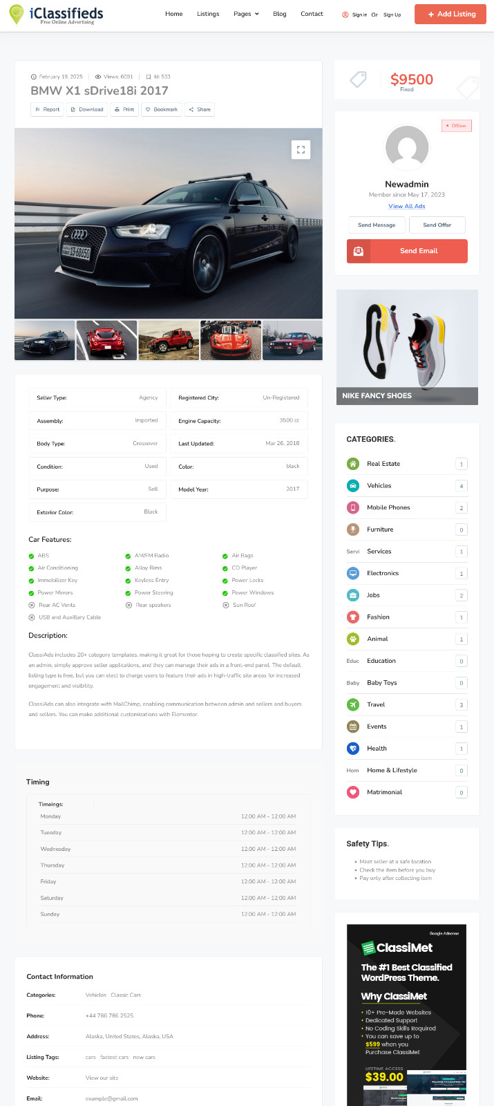 Premium Classified Ads Website | Business Listings Platform