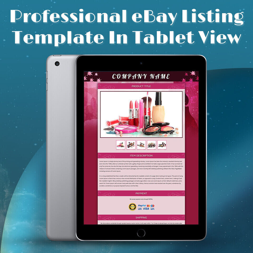 Template Ebay Listing Design Mobile Professional Responsive Auction 2019 Html