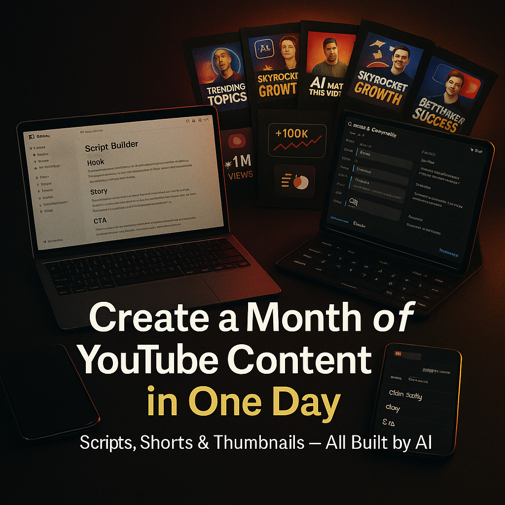 AI YouTube Content Machine – Scripts, Shorts & Thumbnails System