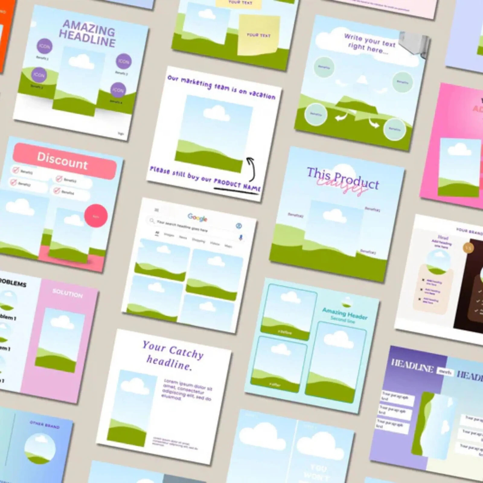 200 Winning Ads Canva Templates (100 Posts + 100 Stories)