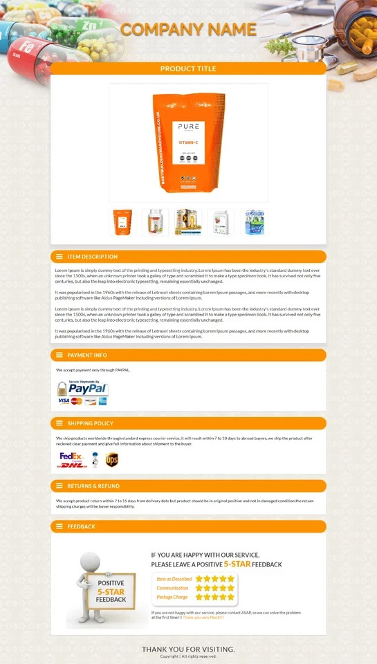 eBay Templates Mobile Responsive eBay Listing Auction Template 2026 https Ready