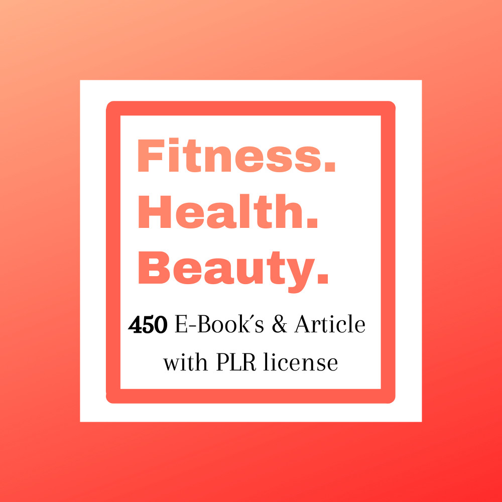 450 e-books & articles about fitness, health and beauty with license