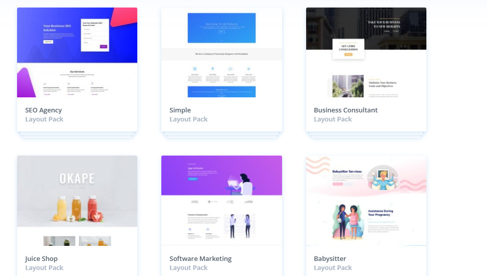 Huge Collection WordPress Divi Templates Themes Layouts Builder Elegant Extra