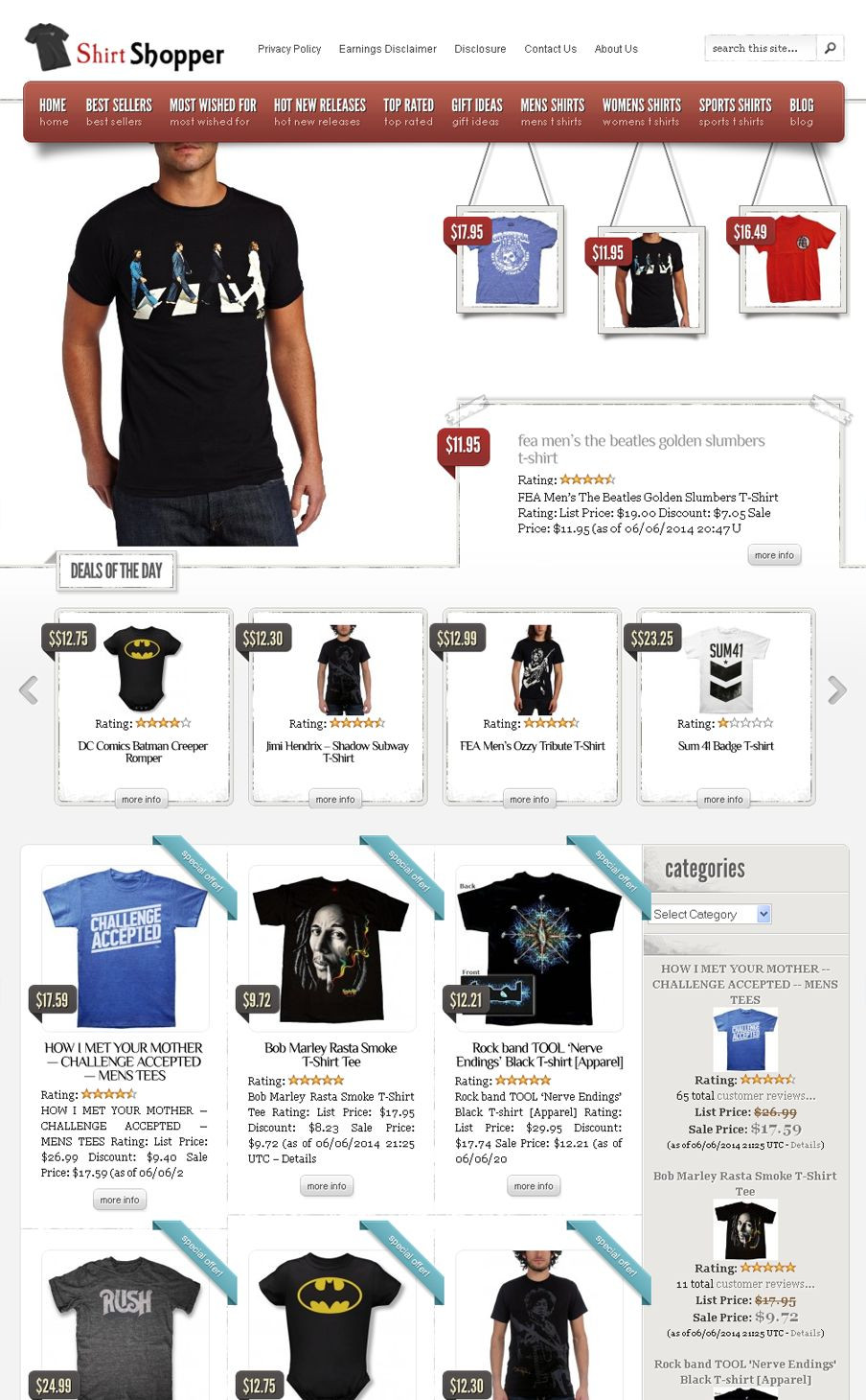 Get your own T-Shirts Store Website + Free Hosting with SSL