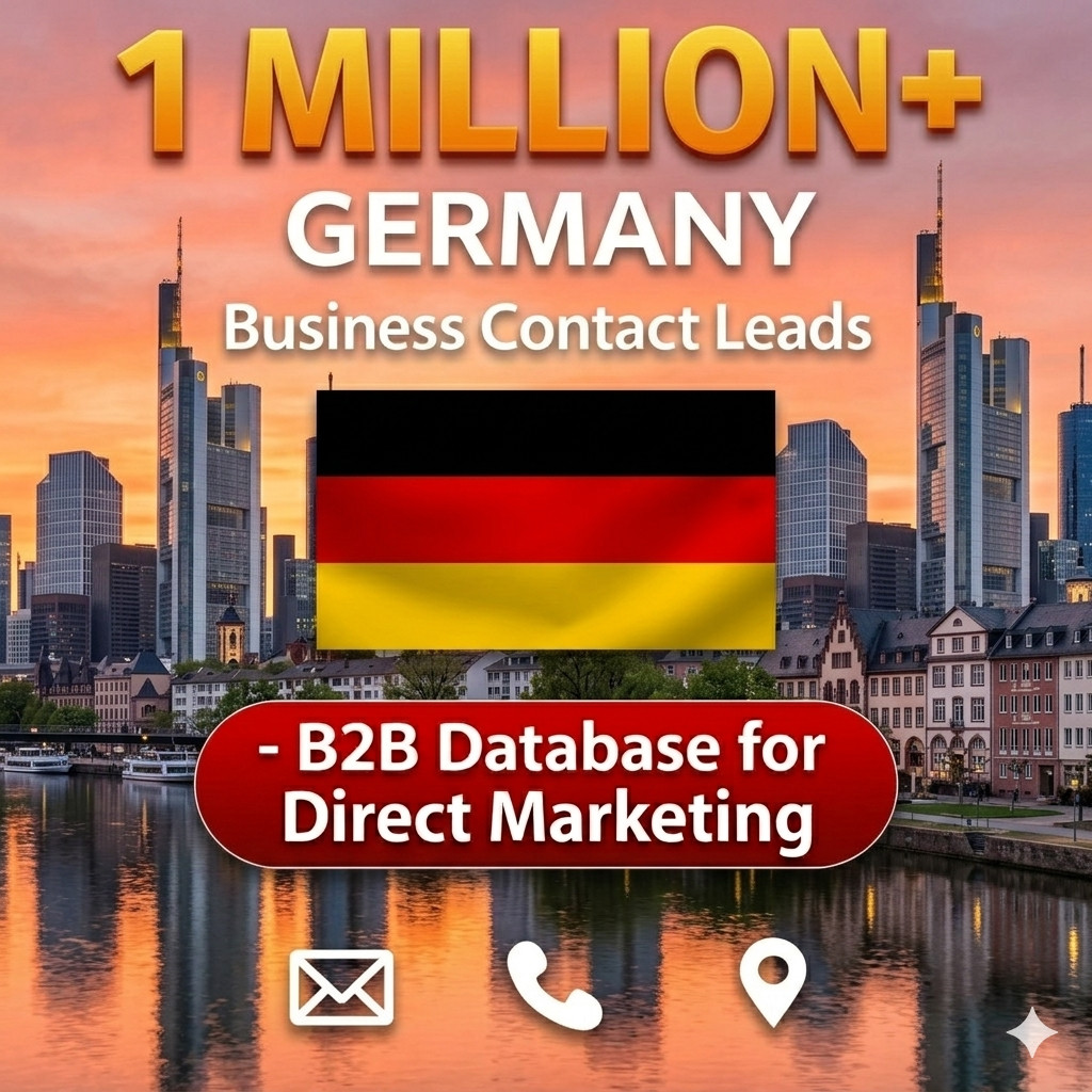 1Million Germany Business Email Database list – B2B Contact leads | Excel CSV