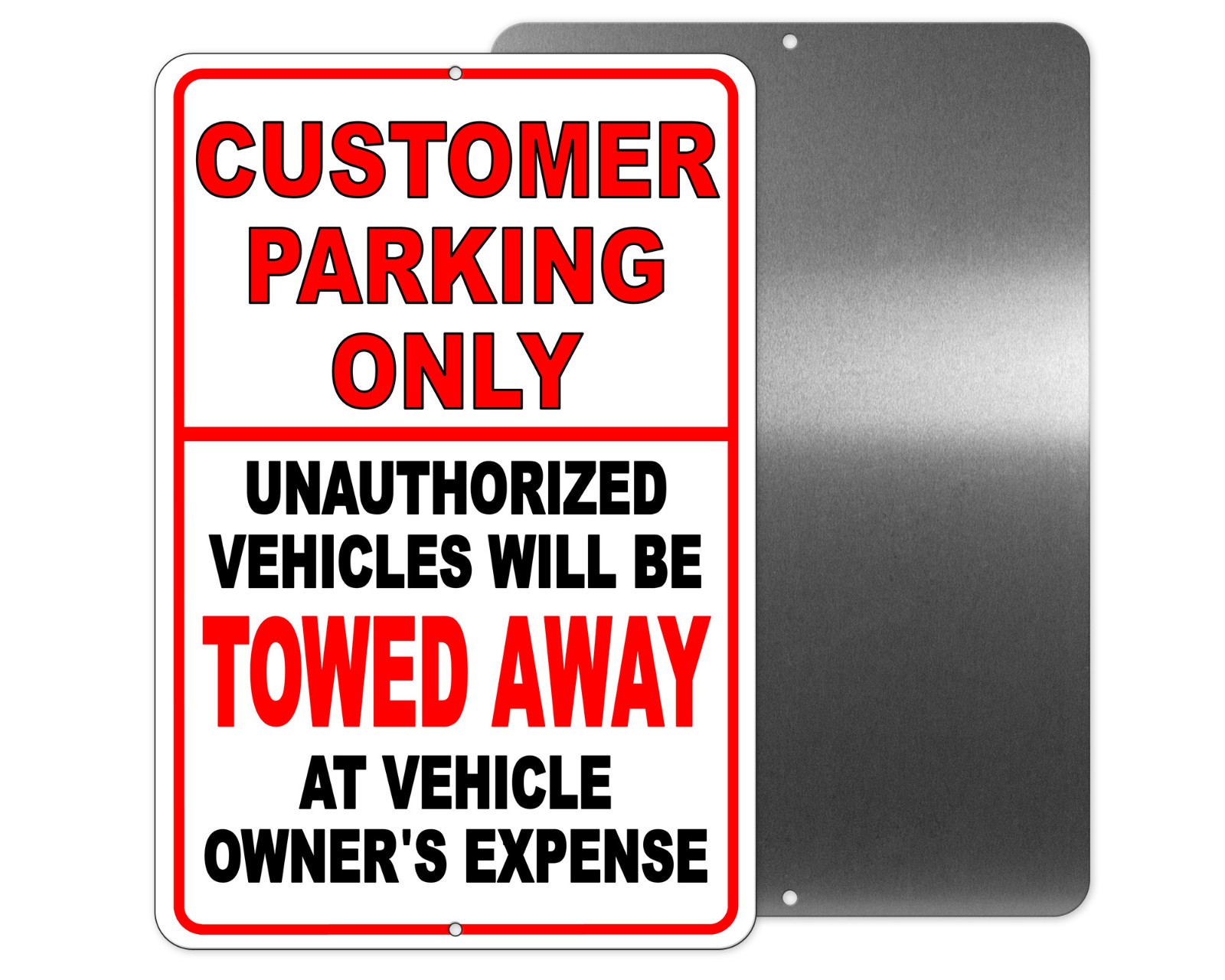 Customer Parking Only Unauthorized Vehicles Towed Sign / Decal / Scp003 /