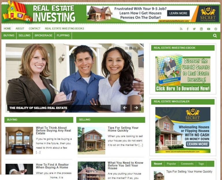 Real Estate Ready Made Blog Turnkey Niche Website Business for Sale