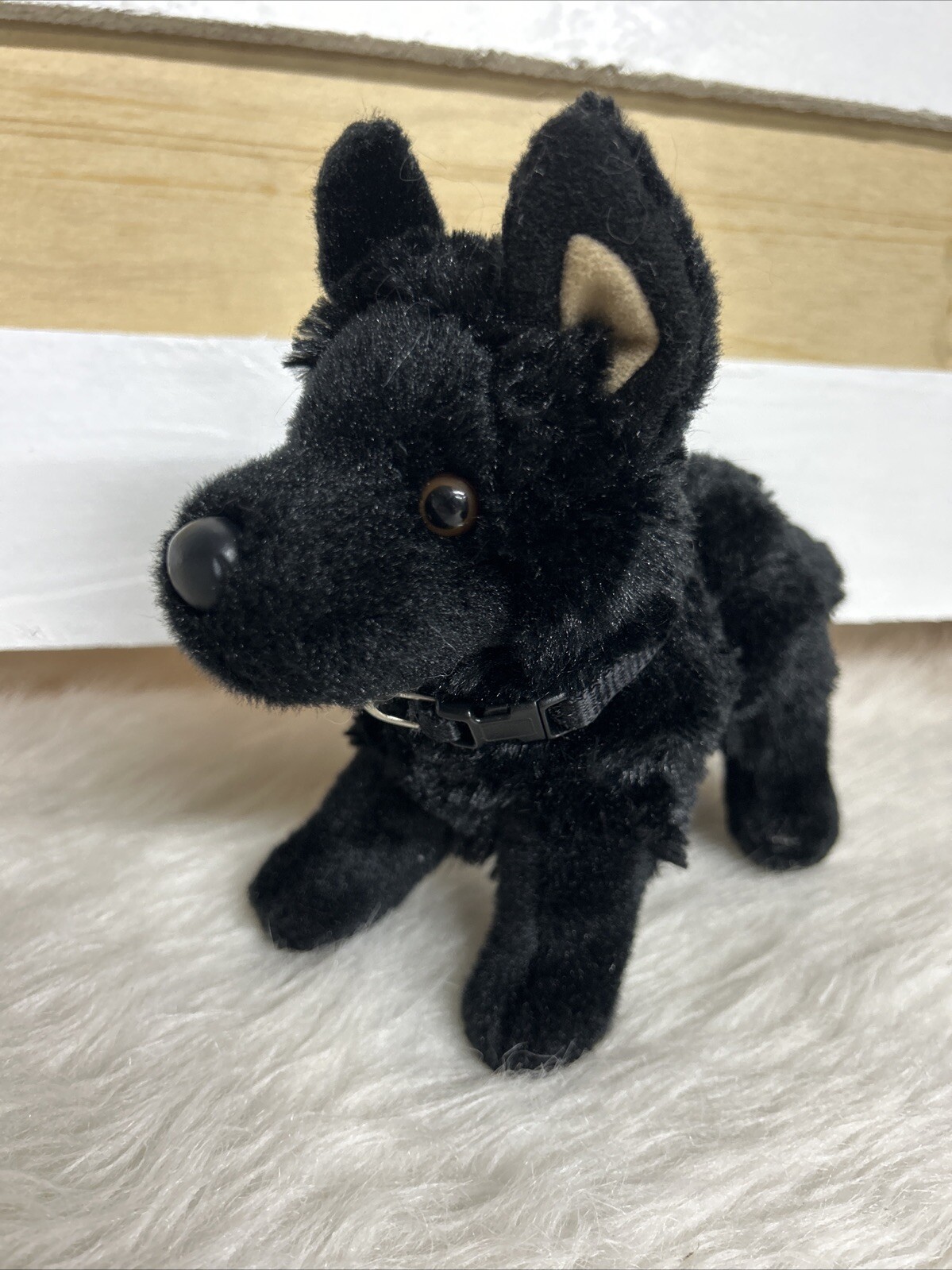 Harko 8″ Black German Shepherd Plush Stuffed Animal Dog Douglas Toy With Collar