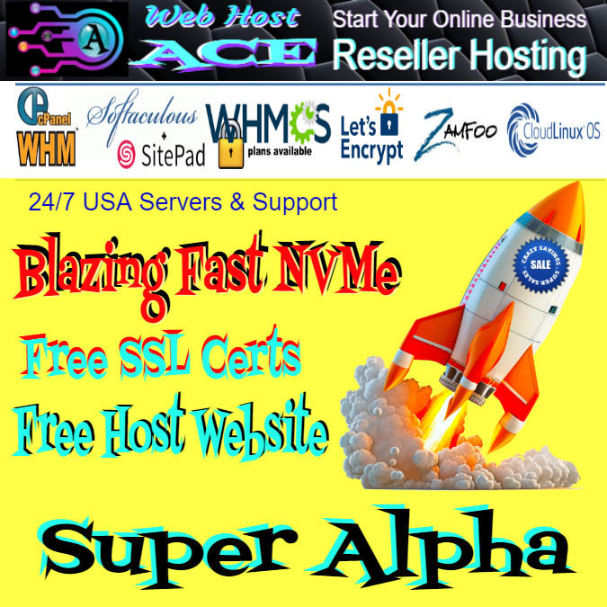Free Hosting Website Super Alpha Reseller +Free Blog Fast NVMe Servers Free SSL