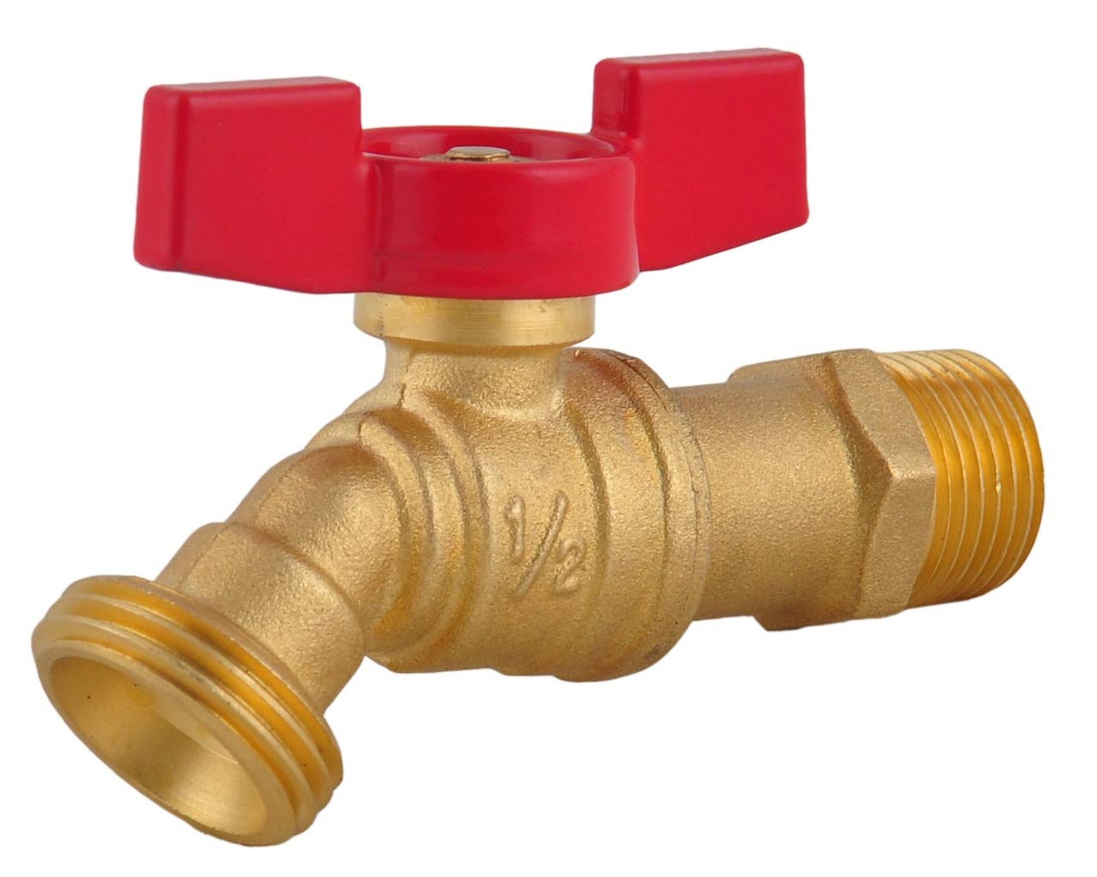 LD Valve – Male Hose Bibb 1/2″ MIP X 3/4″ MHT For Garden Watering,1/4 Turn Sh…