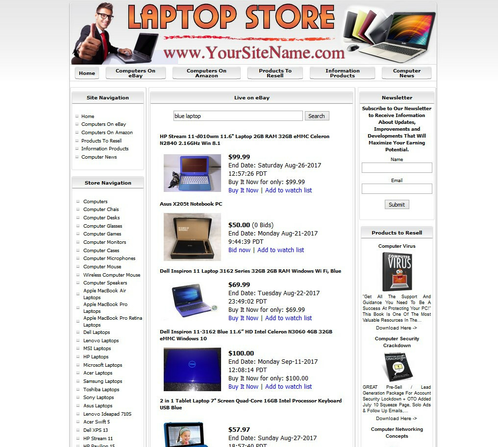 Fully Stocked Computer Make Money Affiliate Online Business Website For Sale!