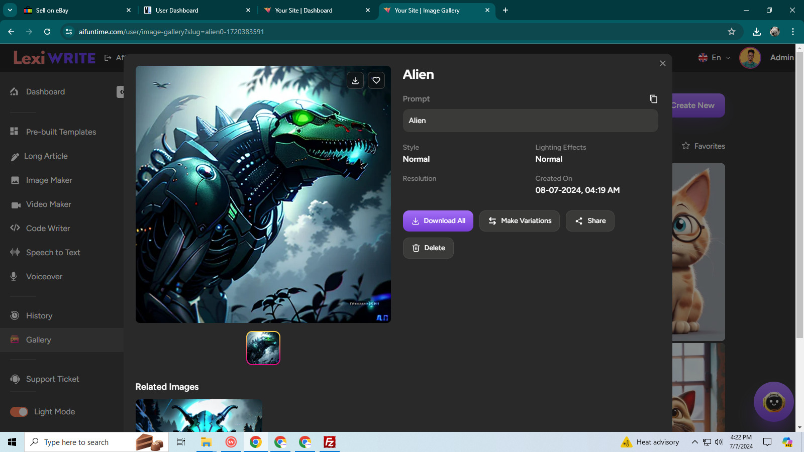 Artificial Intelligence website with all the bells and whistles Amazing imaging.