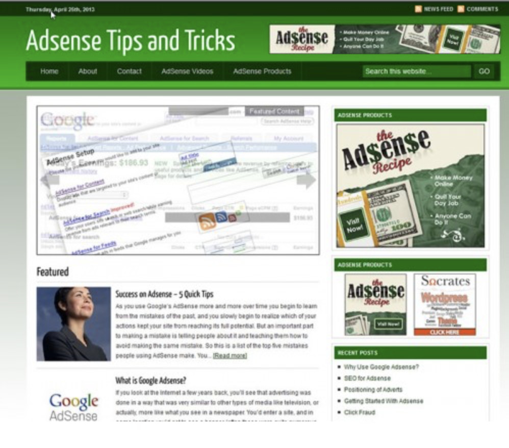 🥇 Turnkey Adsense Tips and Tricks Niche Blog Website