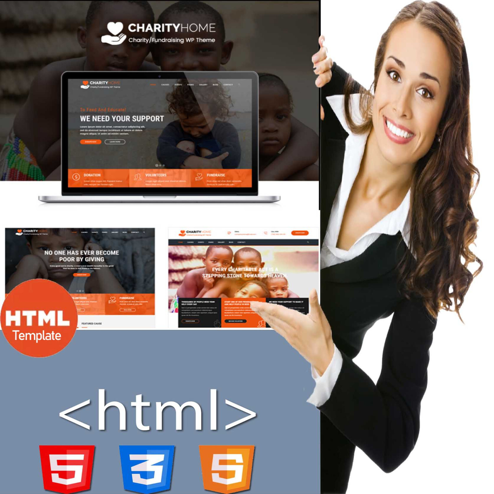 CHARITY – FUNDRAISING | Full HTML Website Template