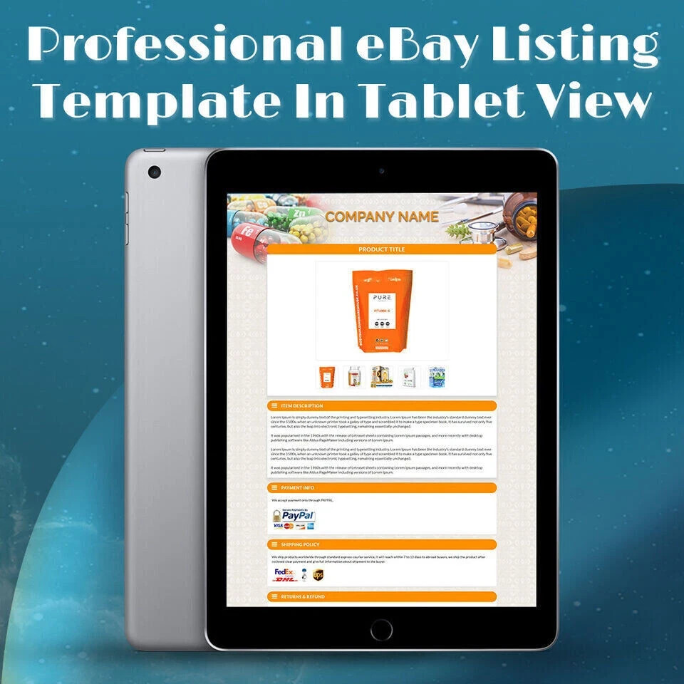 eBay Templates Mobile Responsive eBay Listing Auction Template 2026 https Ready