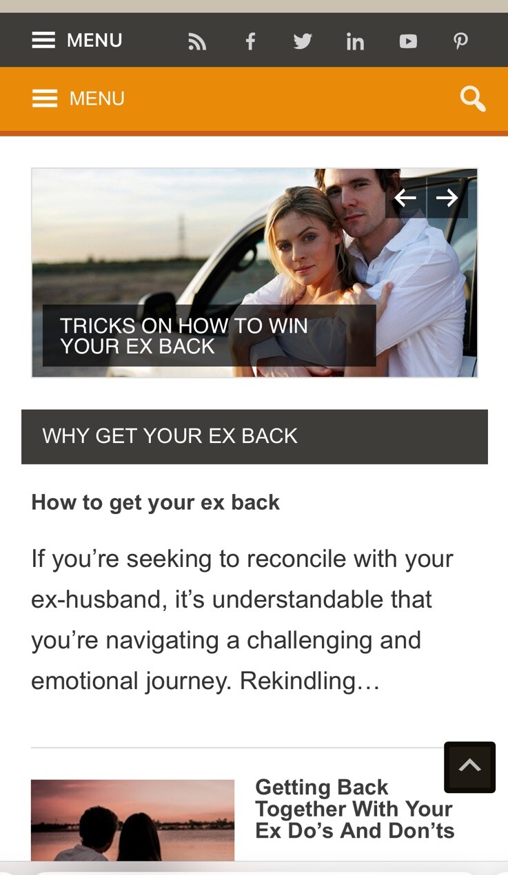 Get Your Ex Back WordPress Ready Made Blog