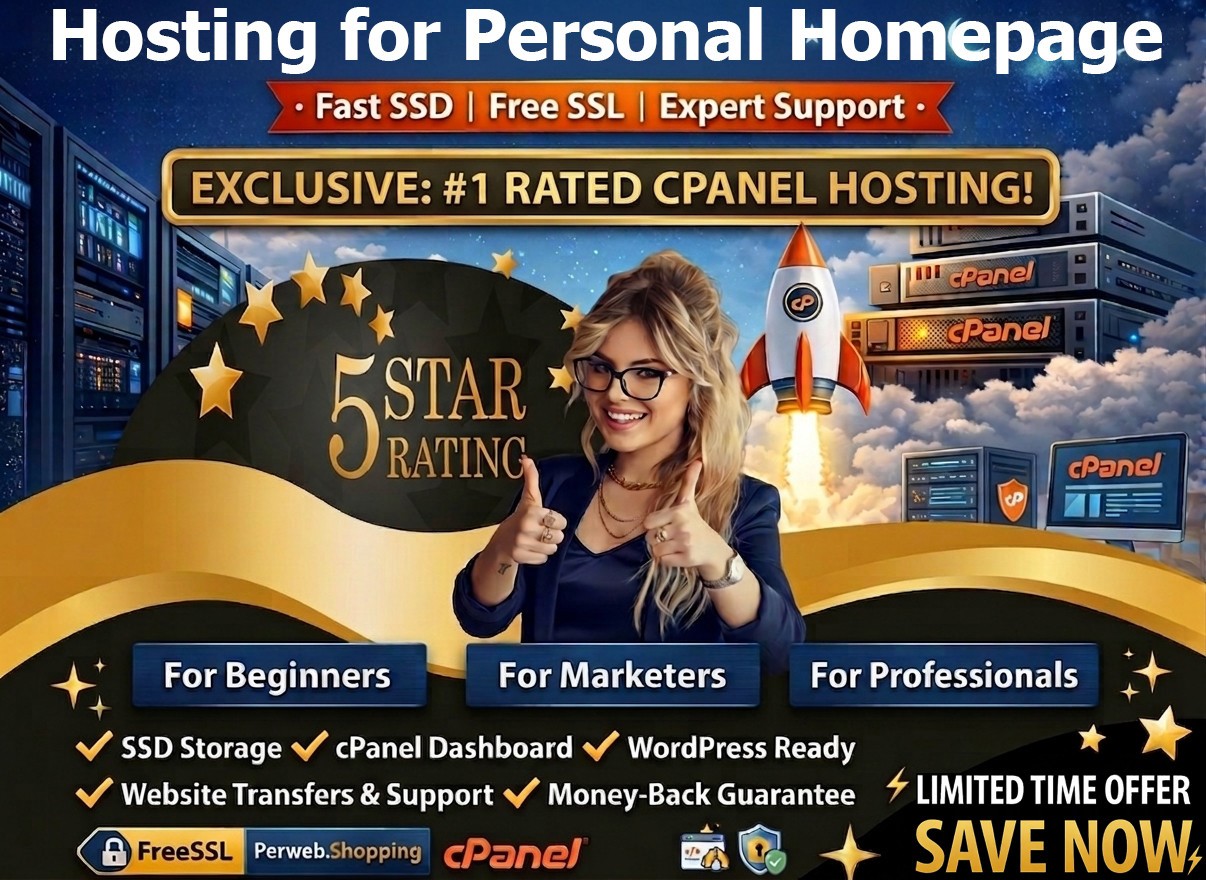 Hosting for Personal Homepage – 🌐Unlimited SSD + SSL + Emails | Only $14.99/Yr