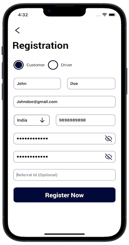 Exicore Taxi Mobile App | React Native Ride Booking Solution | Android & iOS