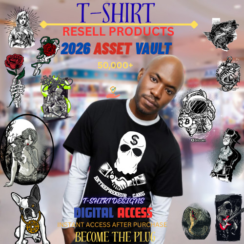 ⭐⭐50,000 Unique T-Shirt Designs | High-Quality Graphics for Print-on-Dem (PLR)⭐⭐