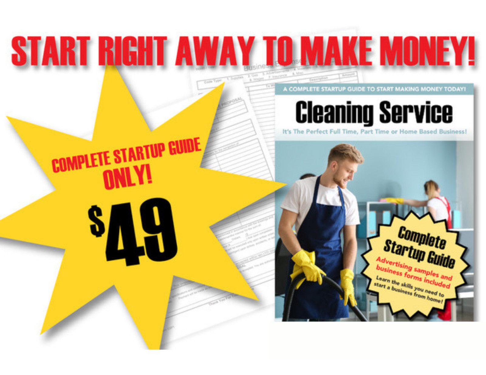 New Year – New Side Hustle – Cleaning Service Start-Up Guide – Great Value!