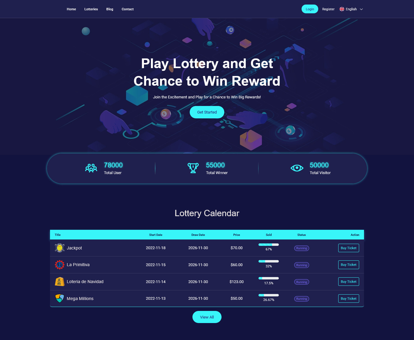 Lottora – Live Lottery Platform | Lottery PHP Website Solution | Laravel Admin