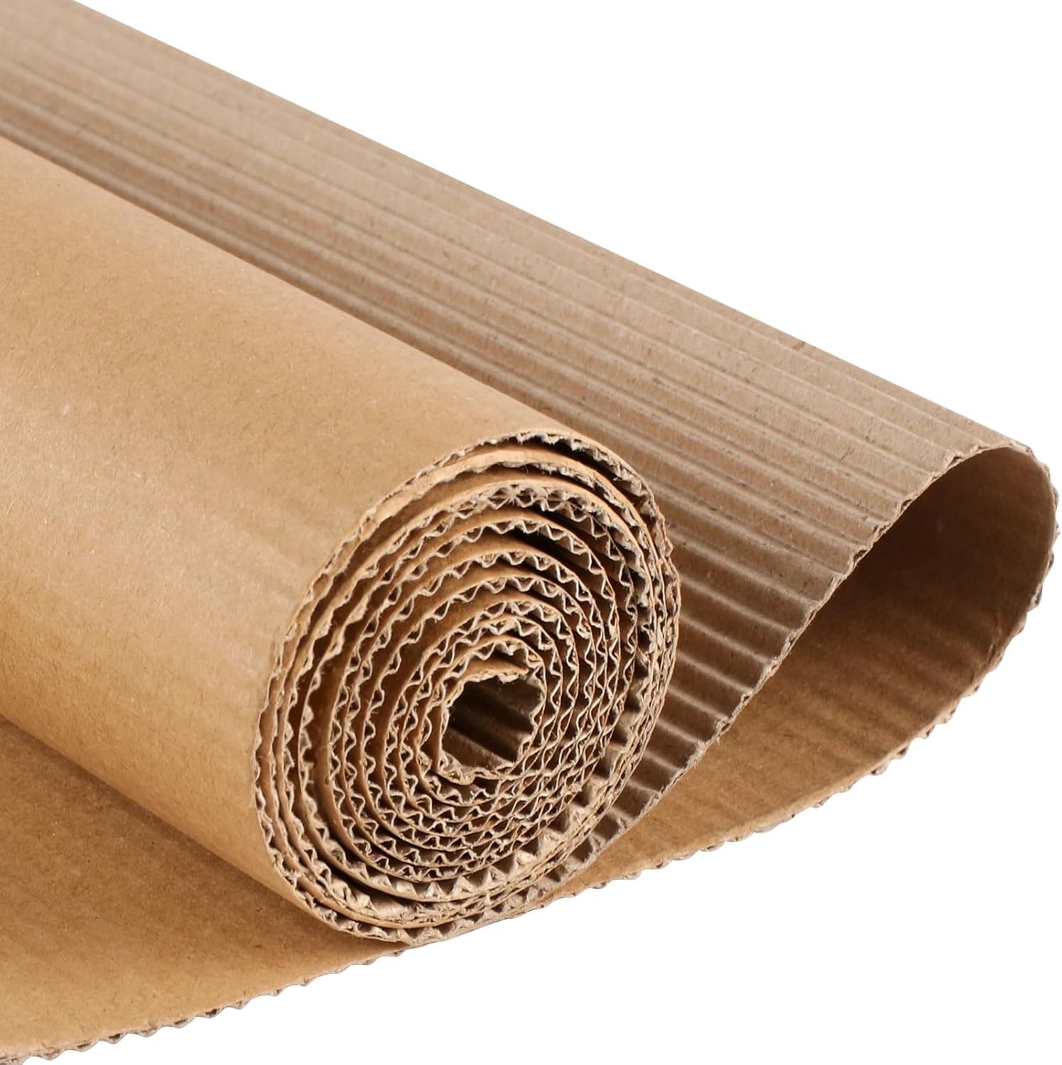 Corrugated Cardboard Roll 66 x 17 Inch Thick Paper for Shipping Packing DIY Craf