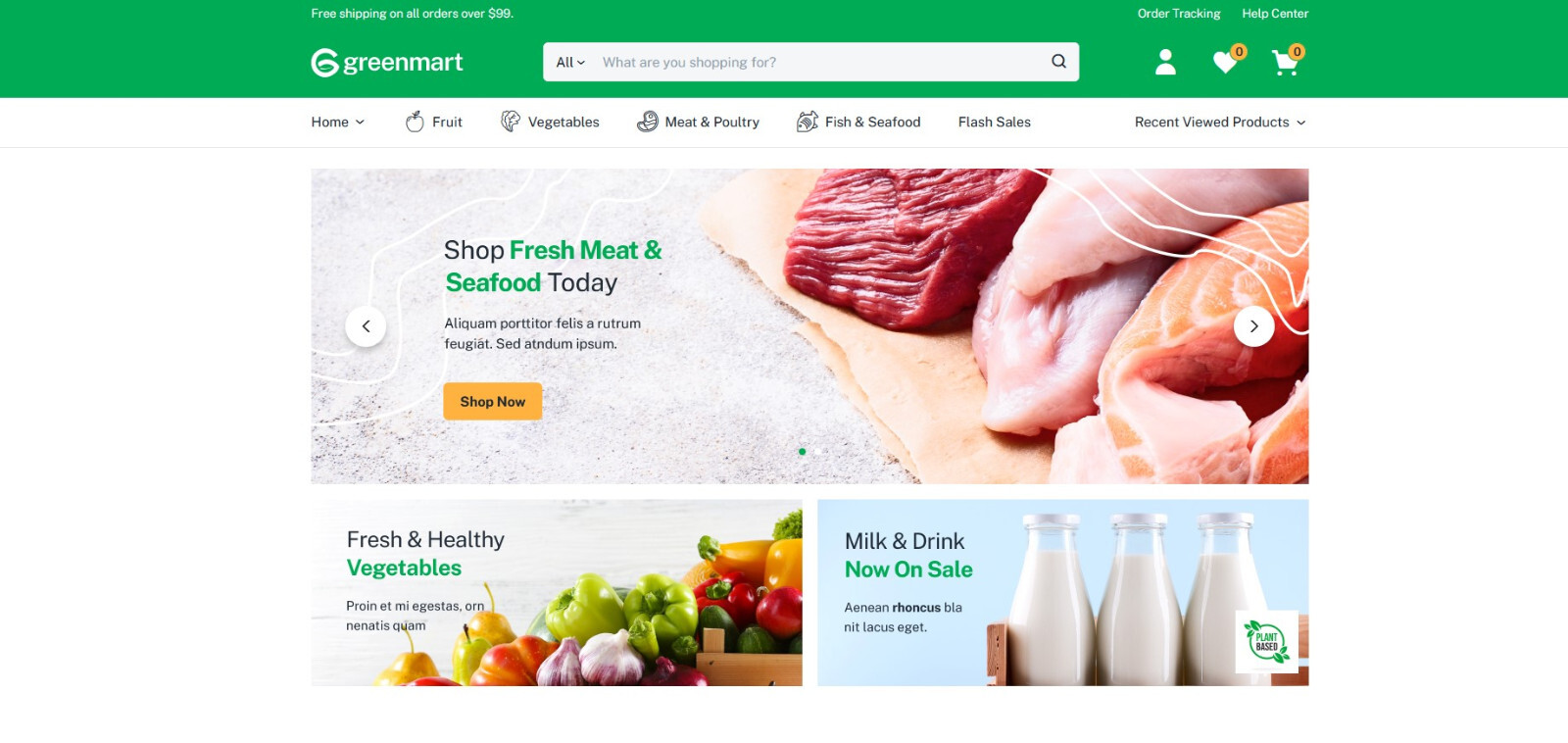 GreenMart ⭐GPL⭐ Lifetime Update – Organic & Food WooCommerce WordPress Theme