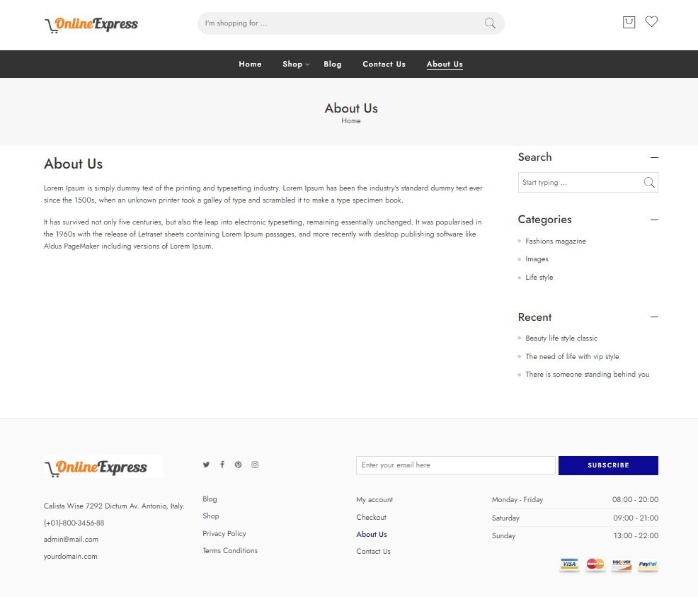 Dropshipping Website Ecommerce Business Affiliate, Free Hosting, Men’s Shirts