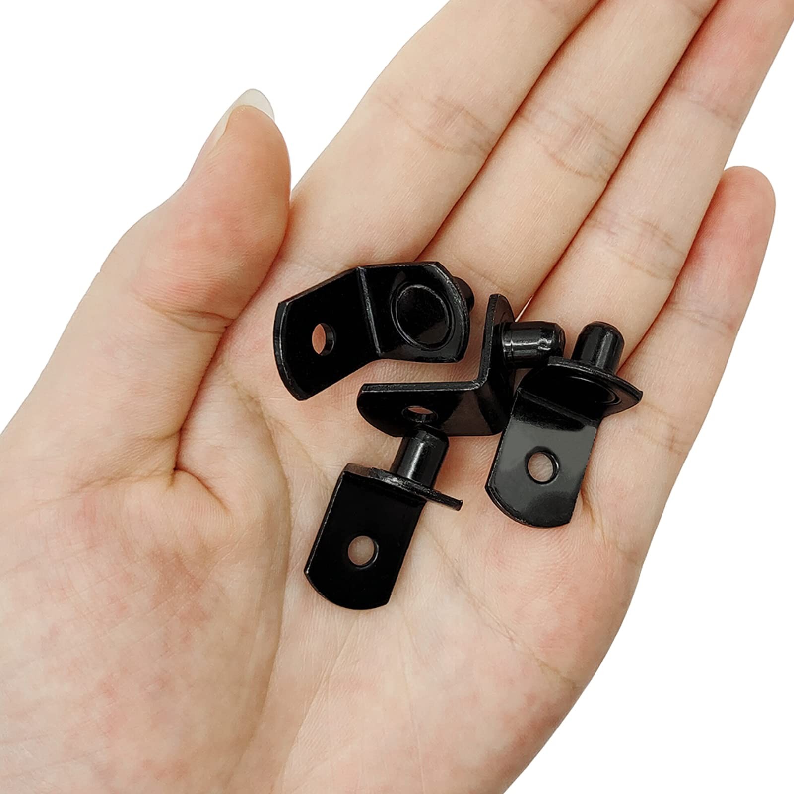 40 Pcs Shelf Pins Pegs,1/4 Inch L-Shaped Support 1/4 Inch, Black
