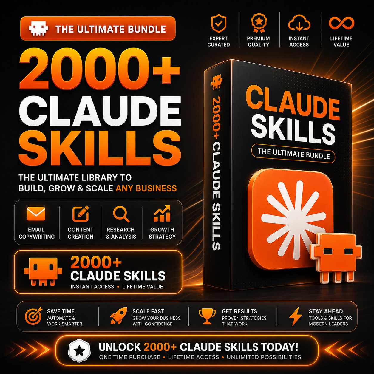 2000+ Claude AI Skills Bundle | Claude Prompts Pack | AI Business Toolkit