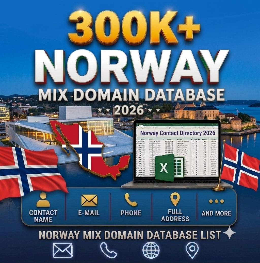 300K NORWAY Email Database list 2026 | Contact Leads (Digital Download)
