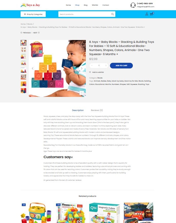 Toys Store Website Affiliate / DropShipping/ eCommerce
