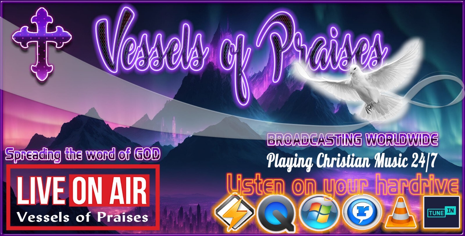 VesselsOfPraises.com Vessels Of Praises internet radio station Podcasting system