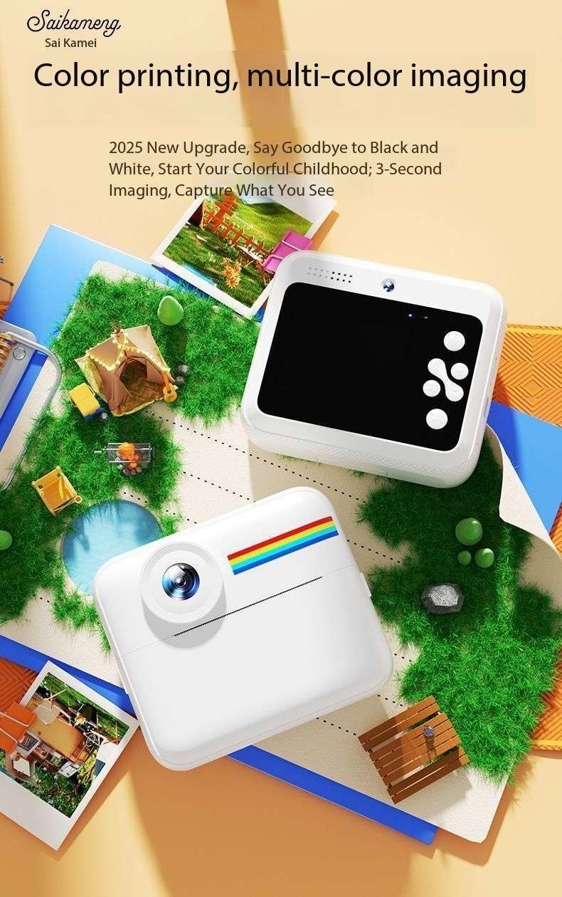 Saika Meng instant camera can take photos and print digital color images