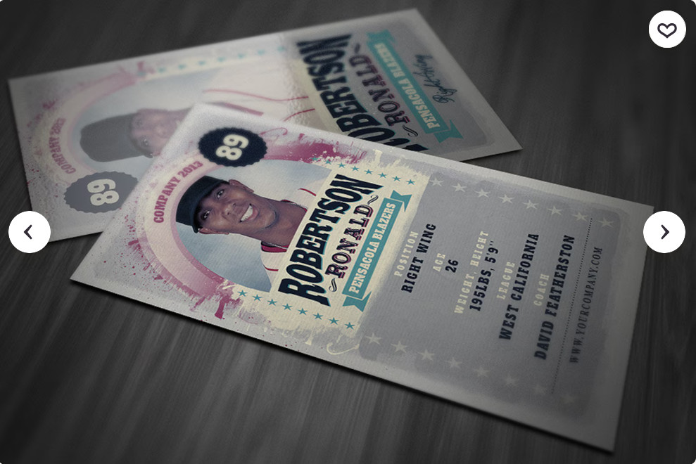 Retro Trading Card Template