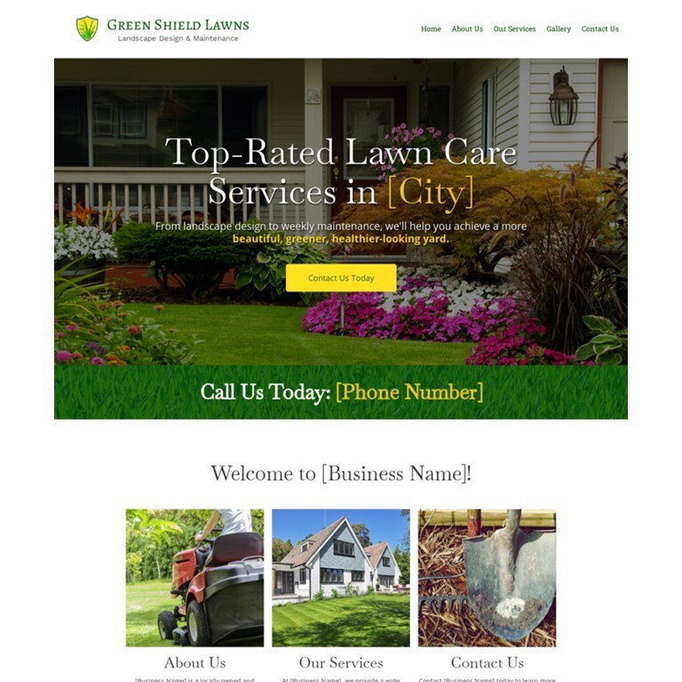 Lawn Care Customized Business Website *SEE FULL DESCRIPTION*