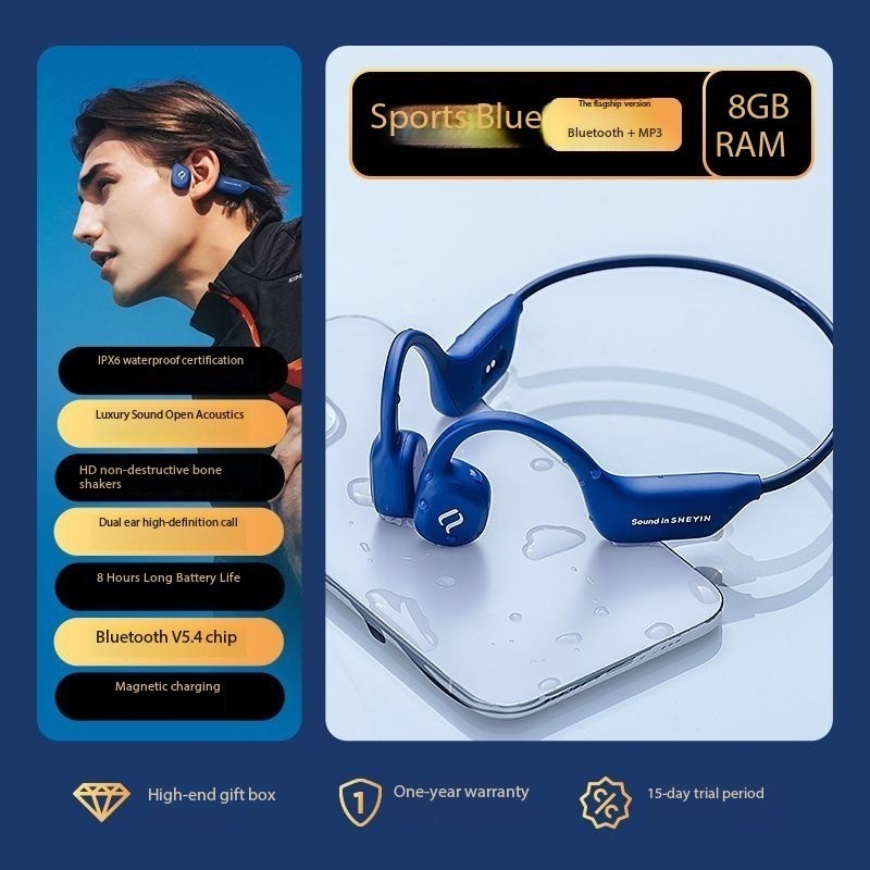 SHEYIN X13 bone conduction Bluetooth headphones, waterproof and sweatproof
