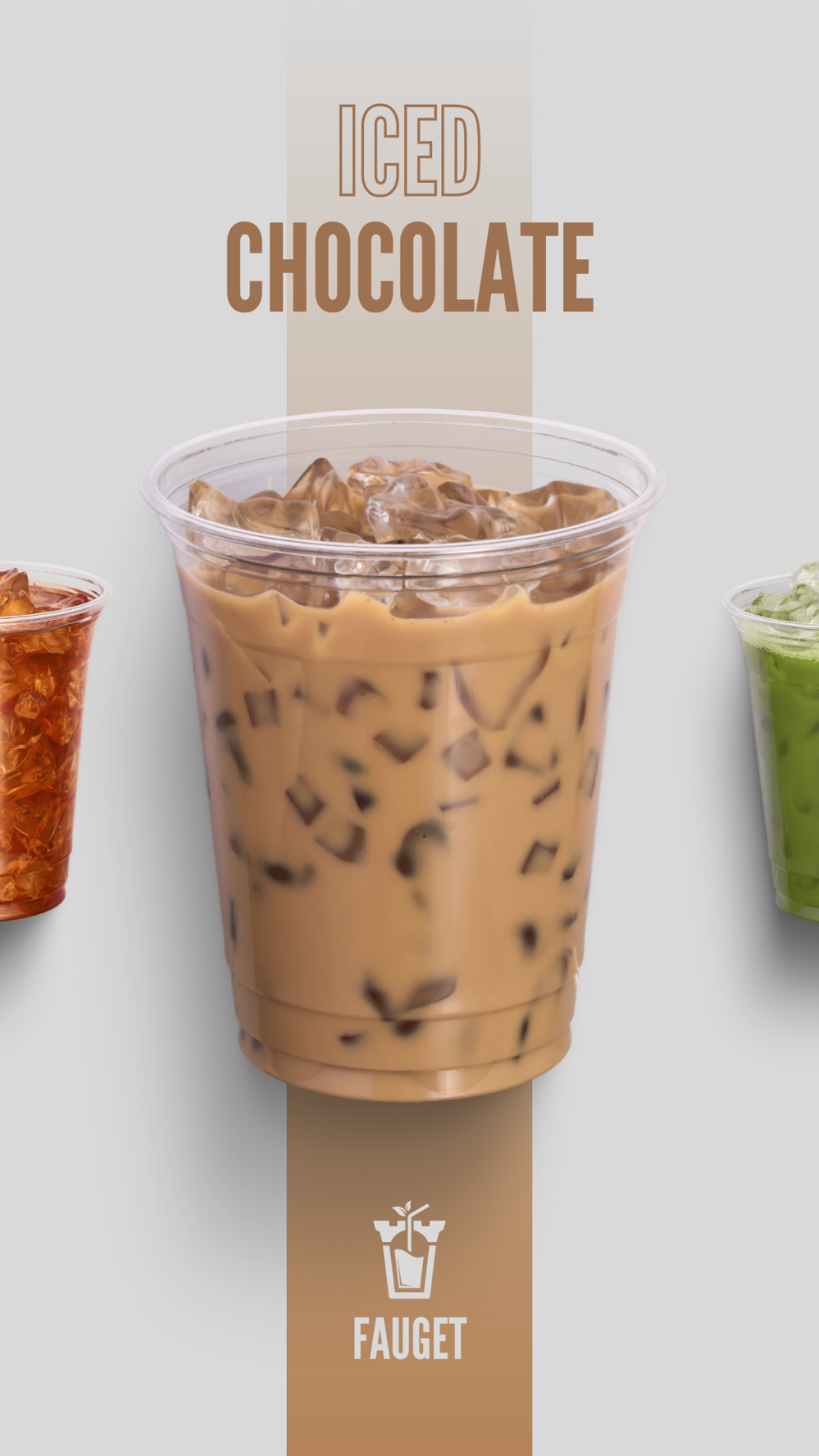 Bold Fonts Templates-Green Brown White Bold Drink Promotion Mobile Video