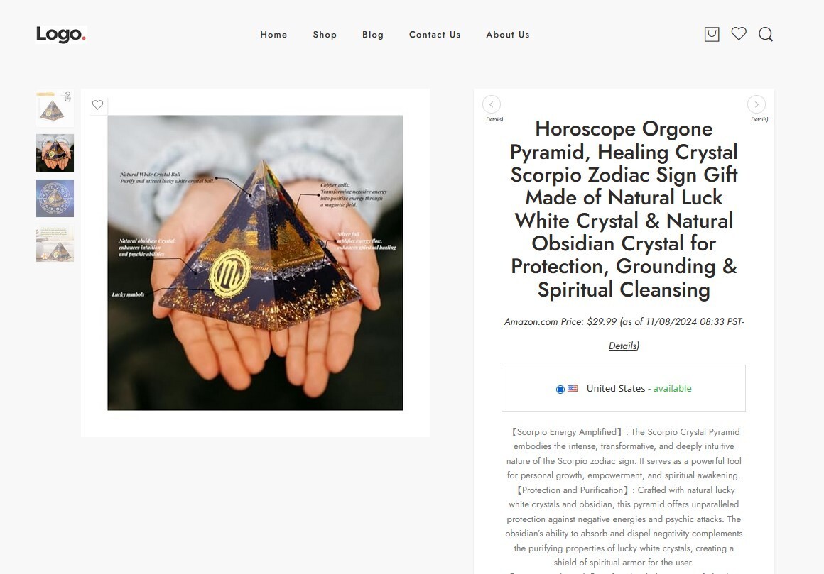 Witchcraft / Metaphysical Store Website Affiliate / DropShipping/ eCommerce