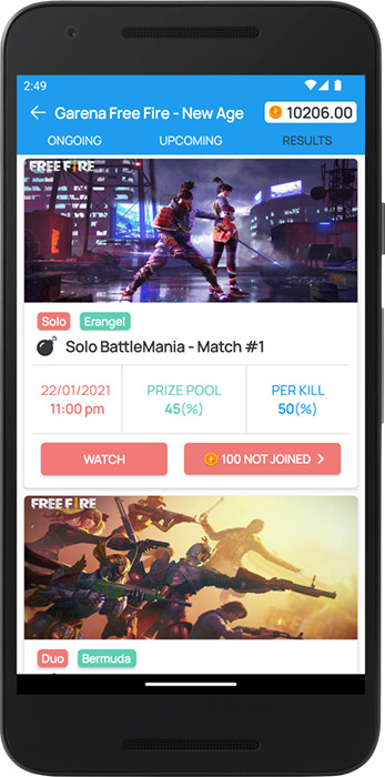 Battleon Esports Tournament Platform | Android App + Website + Admin Panel
