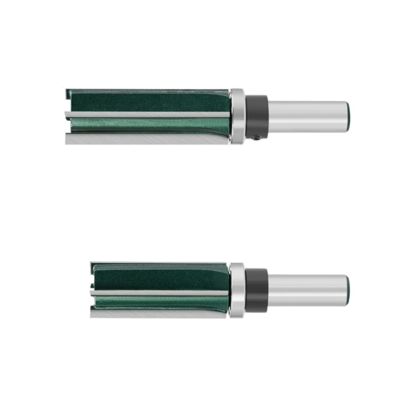 2Pcs 8MM 12MM Shank Straight Flute Trim Bit Milling Cutter For Router Bit